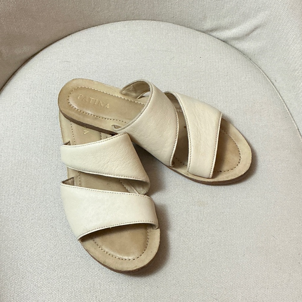 Portland Leather Patina Slides - size 7